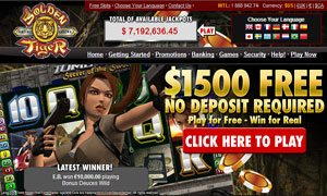 Golden Tiger Casino Showing Your Welcome Bonus!