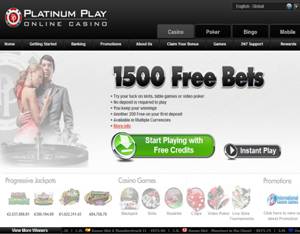 Platinum Play Casino Screenshot